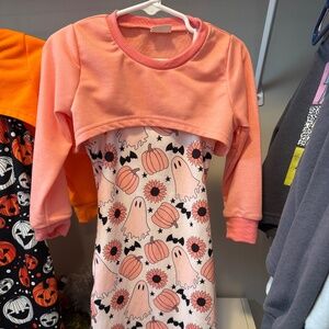 Girls Halloween Dress and Top